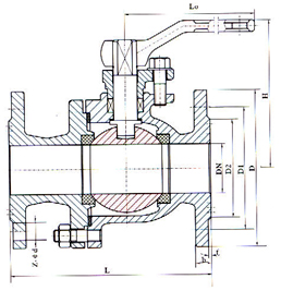 Q41F液化氣球閥結(jié)構(gòu)圖 Q41F液化氣球閥結(jié)構(gòu)圖