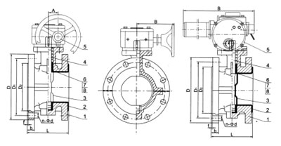 D(6,9)41F、D(6,9)41Fs、D341F、D341Fs法蘭襯氟塑料蝶閥