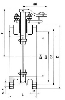 非密封型手動空氣調(diào)節(jié)蝶閥結構示意圖 非密封型手動空氣調(diào)節(jié)蝶閥結構示意圖