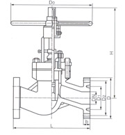 L/J46 高壓平衡式截止閥結(jié)構(gòu)示意圖 L/J46 高壓平衡式截止閥結(jié)構(gòu)示意圖